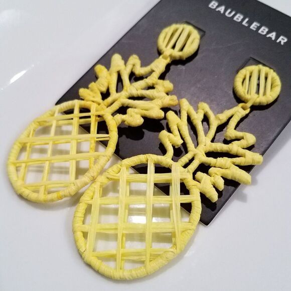 NEW BaubleBar Bermuda Pineapple Drop Earrings - Picture 4 of 7